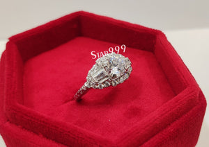 1930s Vintage 2.20 Ct White Round Diamond Engagement Ring In 925 Sterling Silver - STARJEWEL999