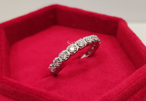 Wedding Band Ring In 925 Sterling Silver