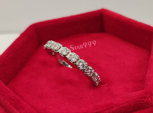 Wedding Band Ring In 925 Sterling Silver