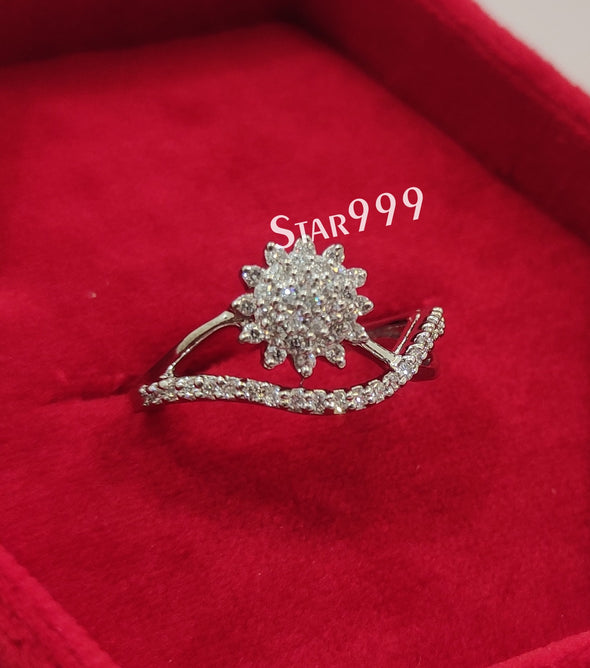 Engagement Ring In 925 Sterling Silver