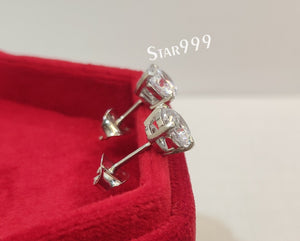 Stud Earrings In 925 Sterling Silver