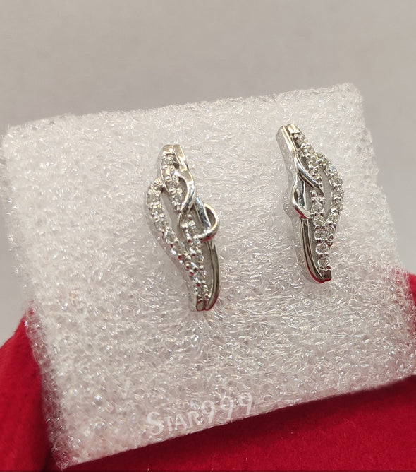 Stud Earrings In 925 Sterling Silver