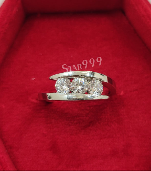 White Round Diamond Engagement Ring In 925 Sterling Silver,Edwardian Ring