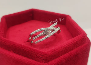 Dainty Engagement Ring In 925 Sterling Silver,Eternity Ring,Wedding Band