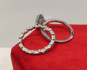 Bridal Ring Set,White Marquise Diamond Wedding Ring Set In 925 Sterling Silver