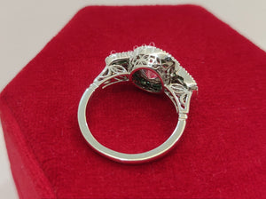 Antique Round Diamond Engagement Ring In 925 Sterling Silver - STARJEWEL999